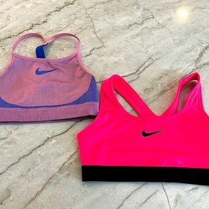 Hot pink and Lavender Girls Nike Sports Bras